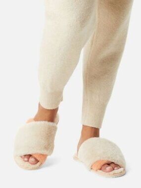 Sorel Go Mail Run Slippers Faux Fur Slip-on Nova Sand Natural Size 10 NEW